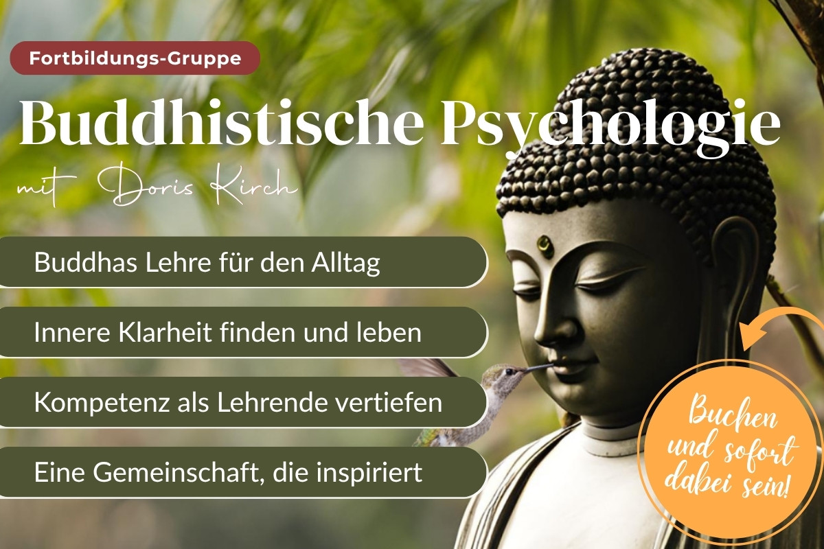 Werbeanzeige für die Fortbildungs-Gruppe Buddhistische Psychologie